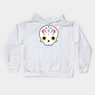 Sugar skull flower Kids Hoodie